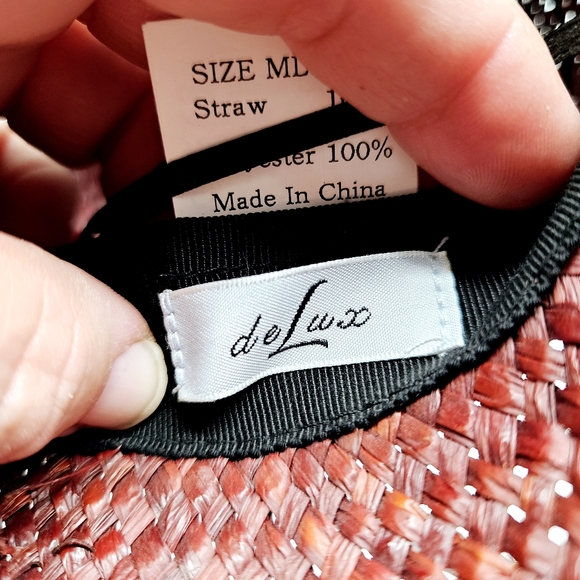 DELUX | woven paper bow detail cloche hat - Picture 8 of 9